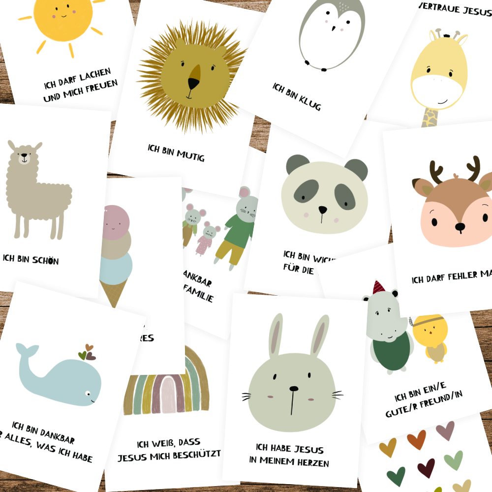 Affirmationskarten für Kinder: Ich bin wertvoll - 15 Karten, die mich stark machen